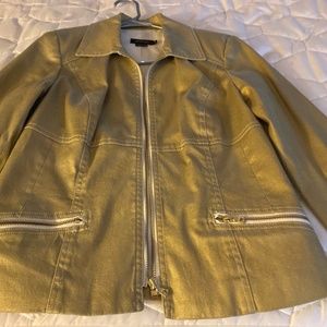 Gold Metallic Moto Jacket